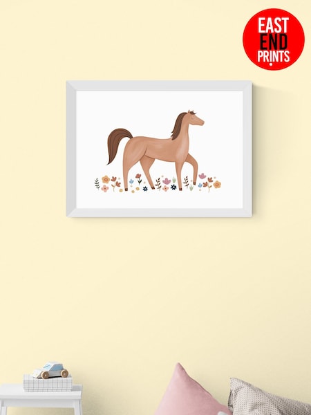 East End Prints Horse In The Meadow Wall Art Print By Kid Of The Village