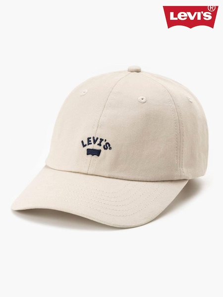 Levi's® Off White Batwing Logo 100% Cotton Cap (647587) | LEI 104
