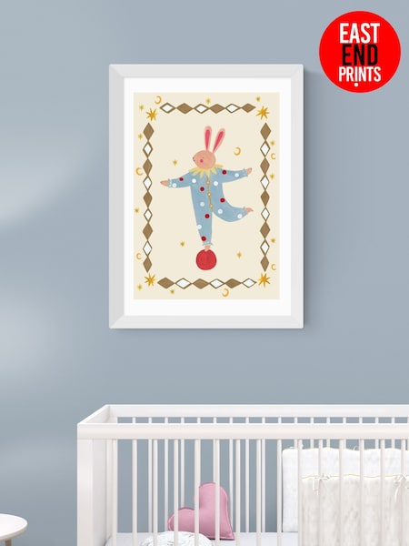East End Prints Balancing Bunny Wall Art Print By Kid Of The Village