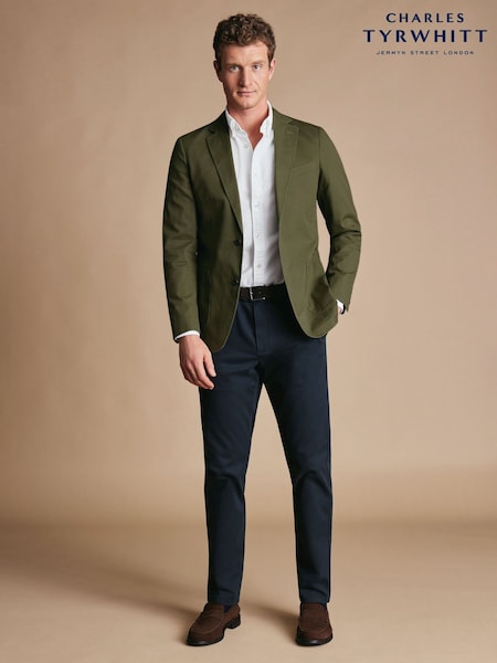 Green - Regular Charles Tyrwhitt Cotton Stretch Jacket