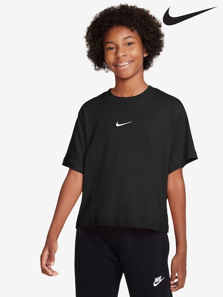 Schwarz - Nike Oversized Essentials Boxy 100% Cotton T-Shirt (647936) | 15 €