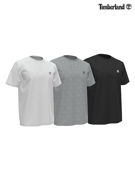 Timberland Jersey Crew 100% Cotton T-Shirts 3 Pack (648064) | $114