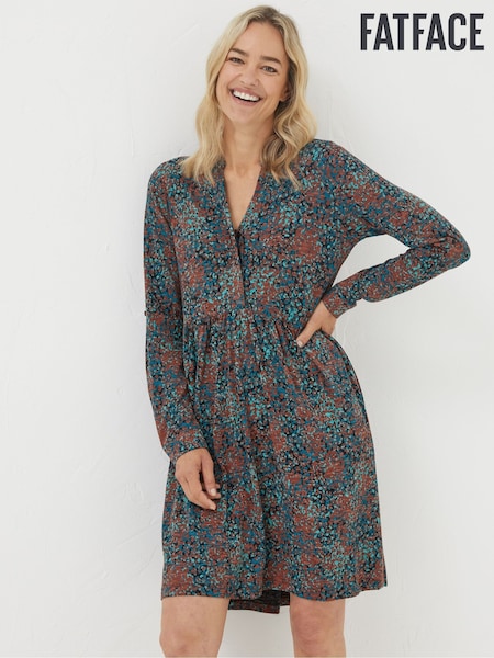 FatFace Black Elsie Textured Jersey Dress (648545) | €31