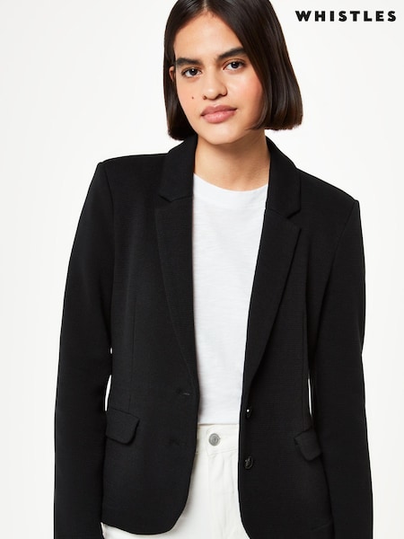 Svart - Whistles Slim Jersey Jacket (648611) | kr2 000