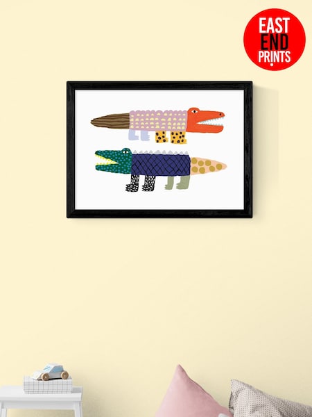 East End Prints Crocodile And Alligator Wall Art Print By Min Pin