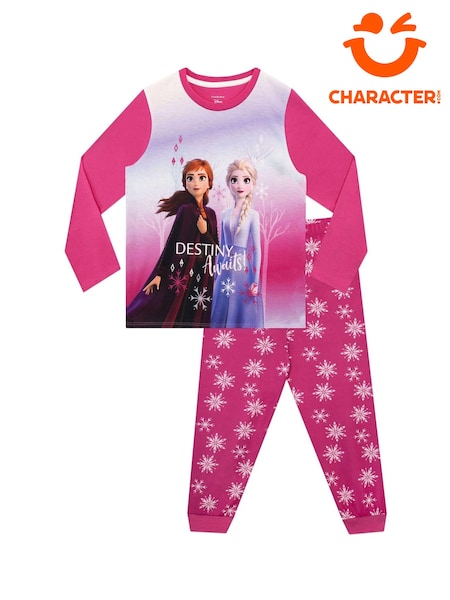 Character Pink Pink Disney Frozen Snowflake Long Sleeved Girls Pyjama Set (648863) | € 23