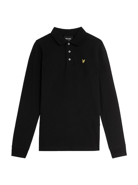 Lyle & Scott Black Long Sleeve Boys Polo Shirt (648901) | AED145