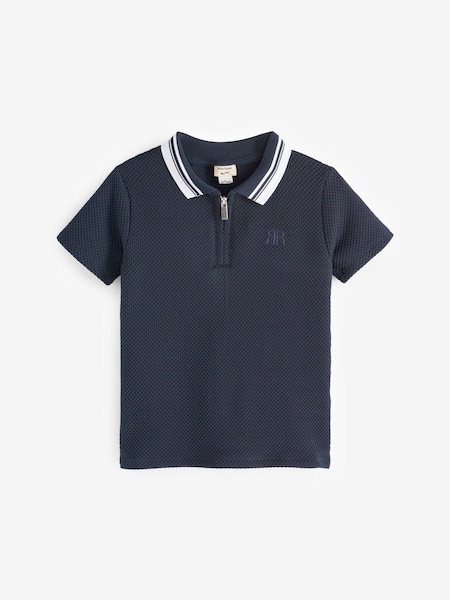 River Island Mini Boys Textured Tipped Polo Shirt (649435) | € 8