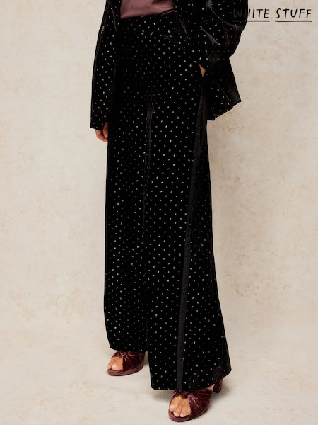 Black - White Stuff Reagan Velvet Trousers