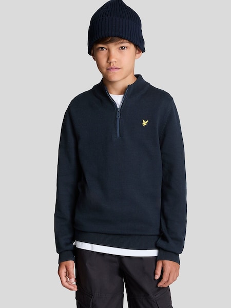 Lyle & Scott Boys Half Zip Knitted 100% Cotton Jumper (649762) | 250 LEI