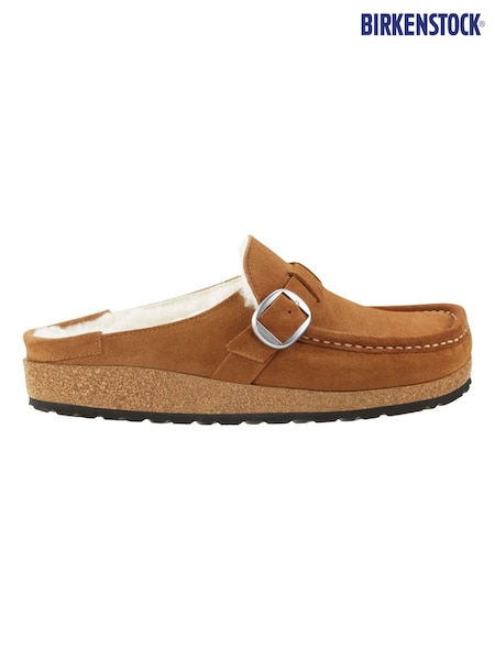 Birkenstock Shearling Suede Buckley Slippers (649855) | €112