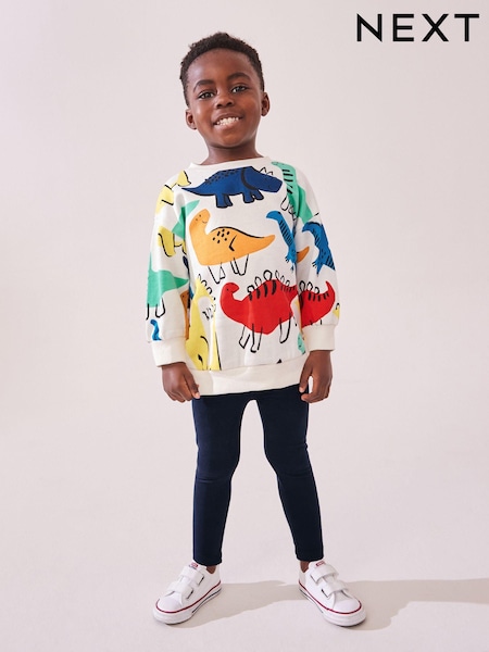Rainbow Dinosaur Long Sleeve 100% Cotton Top and Leggings Set (3mths-7yrs) (650004) | €15 - €20