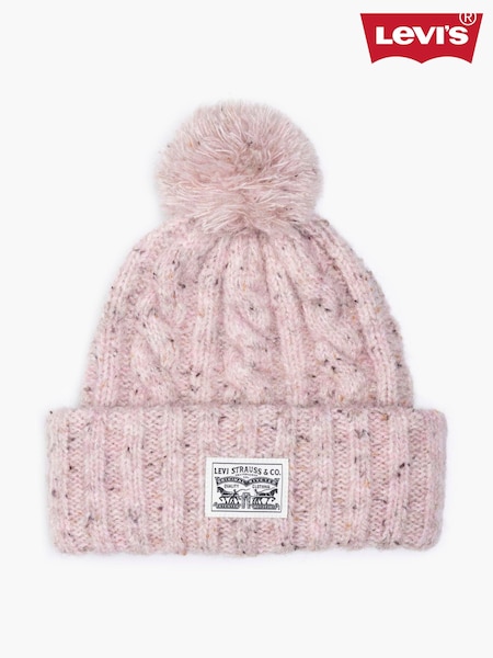 Levi's® Light Pink Back Patch Pom Beanie (650057) | €42