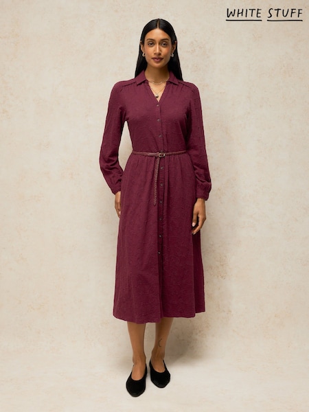 Червоний - White Stuff Reegan Embroidery Jersey Dress
