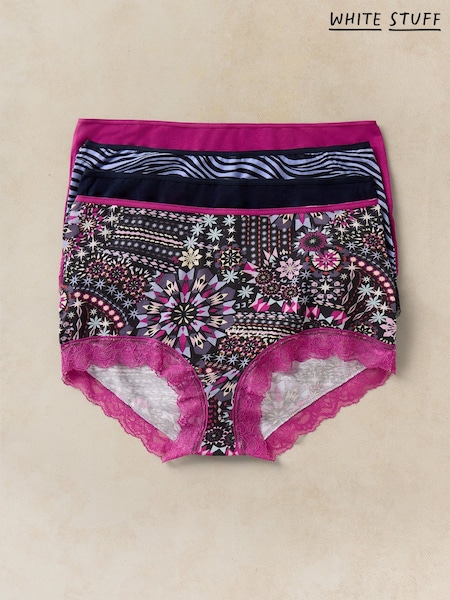 Blue - White Stuff Hipster Knickers Set 4 Pack