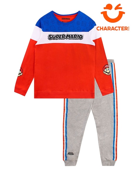 Character Orange/Grey 100% Cotton Super Mario Joggers Set (650286) | €33