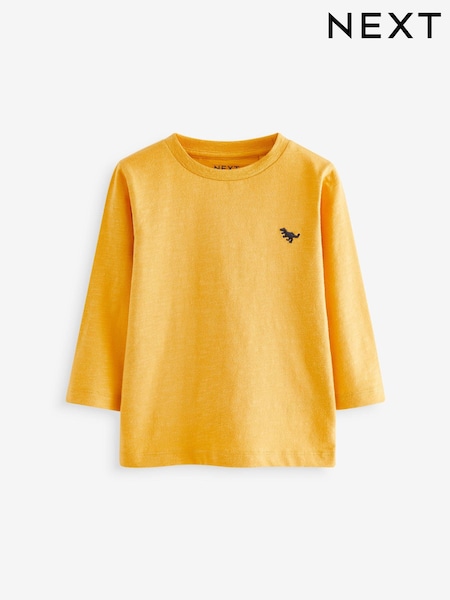 Ochre Yellow Long Sleeve Plain T-Shirt (3mths-7yrs) (650628) | €6 - €8