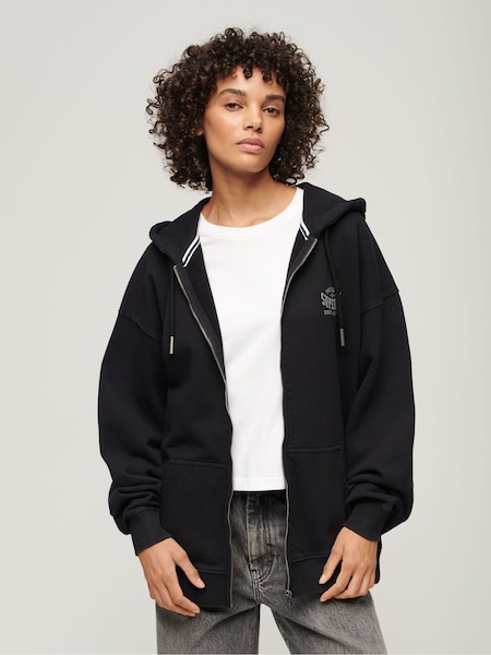 Negru - Hanorac esențial Larg Superdry Athletic (650859) | 280 LEI