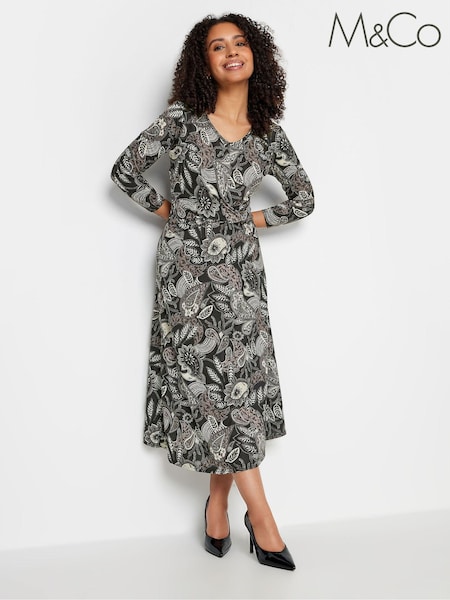 M&Co Brown Petite Twist Midaxi Dress (651190) | €43