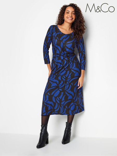 M&Co Black Twist Front Midaxi Dress (651253) | €21.50