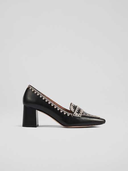 LK Bennett Holden Leather Stitch Detail Courts (651325) | €252