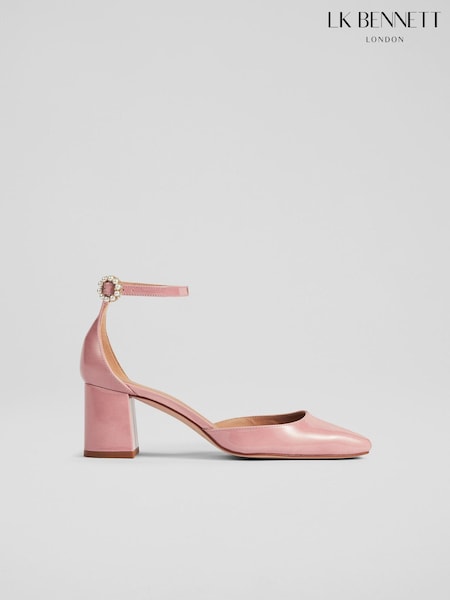 Розовый - LK Bennett Patent Leather D'orsay Courts (651423) | €185