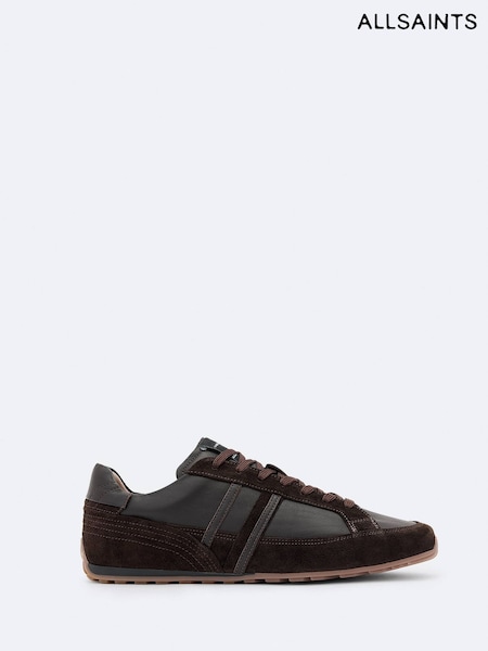 Brown - Regular Allsaints Liam Lace Up Trainers
