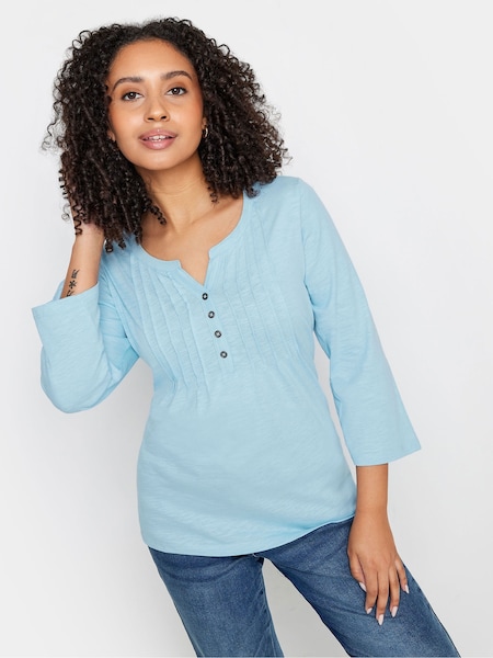 Sininen valo - M&Co Petite 3/4 3/4-hiha Henleys 100% puuvillaa (651633) | €38