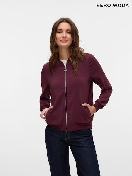 Red - Vero Moda Lightweight Bomber Jacket