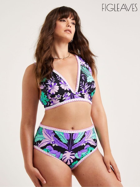 Figleaves Frida Purple High Waist Bikini Briefs (652498) | €12.50