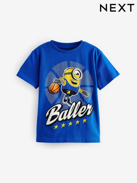 Blue 100% Cotton Licensed Minions T-Shirt by Next (3-16yrs) (652514) | €14 - €16
