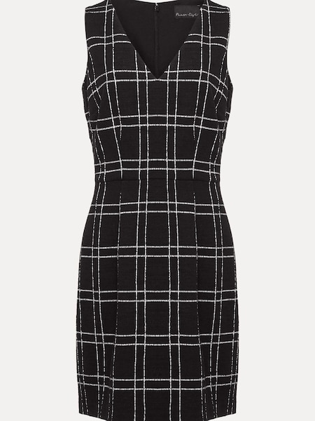 Phase Eight Gemma Checked Pinafore Black Mini Dress (653808) | €42
