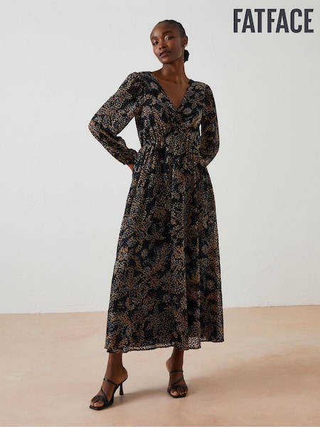 FatFace Victoria Floral Devore Midi Dress (653876) | €41