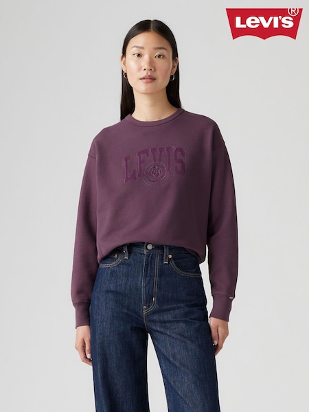 Levi's® Plum Perfect 100% Cotton Graphic Heritage Crewneck Sweatshirt (653999) | €38