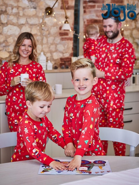 JoJo Maman Bébé Red Christmas Pyjama Set (654272) | 195 QAR