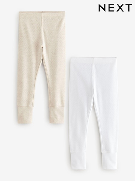 شوفاني/أبيض - Thermal Leggings 2 Pack (2-16yrs) (654484) | ‏81 د.إ.‏ - ‏ 117‏ د.إ.