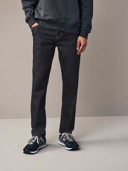 Albastru Clătire închis - Slim Fit - Denim Blugi prespălat vintage (655259) | 111 LEI