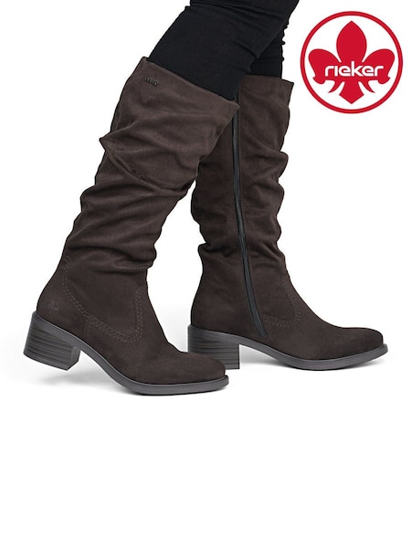 Brown - Rieker Rieker Boots Inside Zip