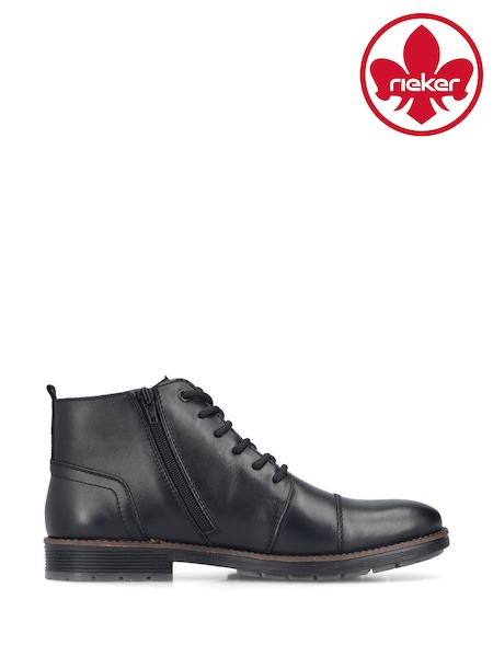 Чорний - Regular Rieker Lace-up & Inside Zip Boots