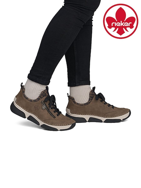 Brown - Rieker Elasticated Shoes