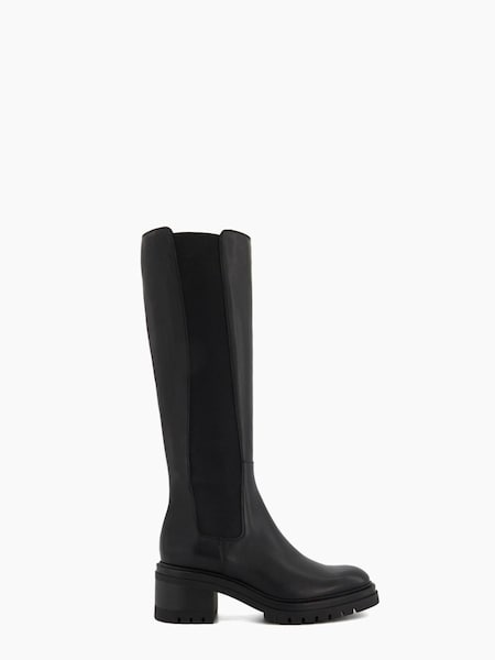 Dune London Black High Leg Tesa Chelsea Boots (656220) | €114