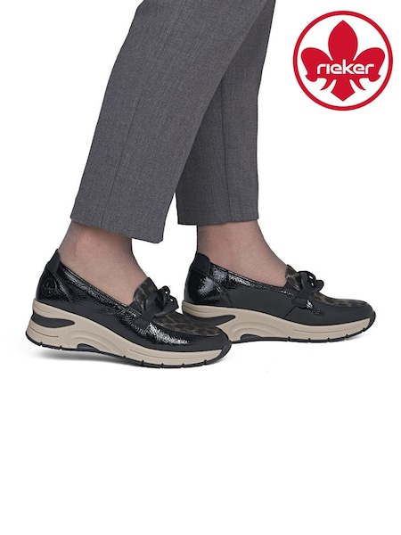 Black - Rieker Elasticated Shoes