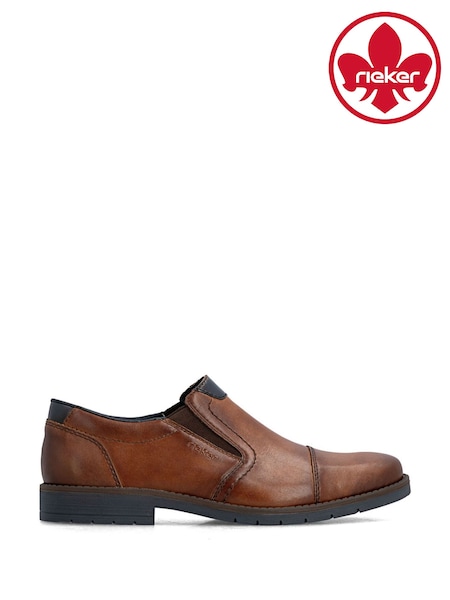 Brown - Regular Rieker Shoes Elasticated