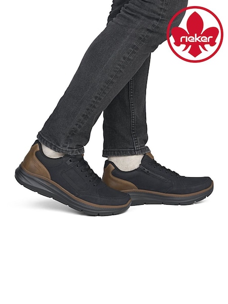 Black - Regular Rieker Lace Up Shoes