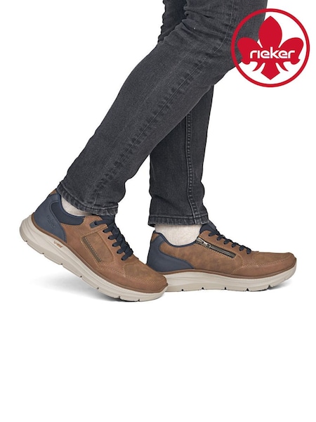 Brown - Regular Rieker Lace Up Shoes