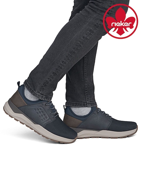 Blue - Regular Rieker Elasticated Shoes