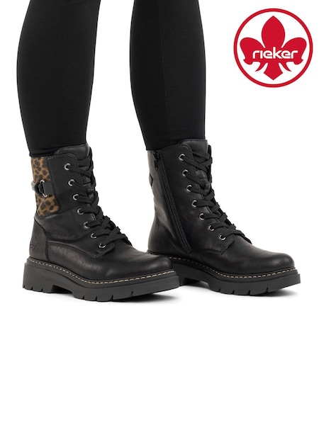 Black - Rieker Inside Zip Boots