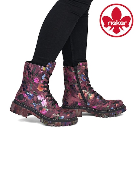 Violet - Rieker À lacets & Bottes à fermeture éclair intérieure