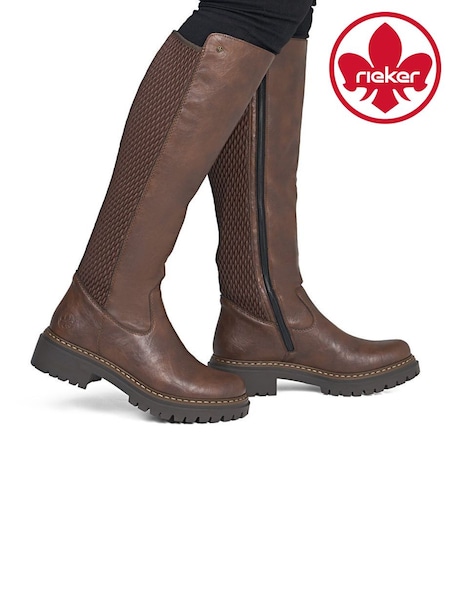 Brown - Rieker Inside Zip Boots