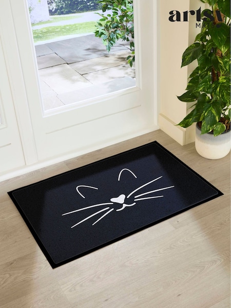 Artsy Mats Cat Face Indoor Outdoor Doormat